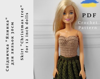 Crochet Skirt Pattern for 11,5-inch Dolls (PDF Download)