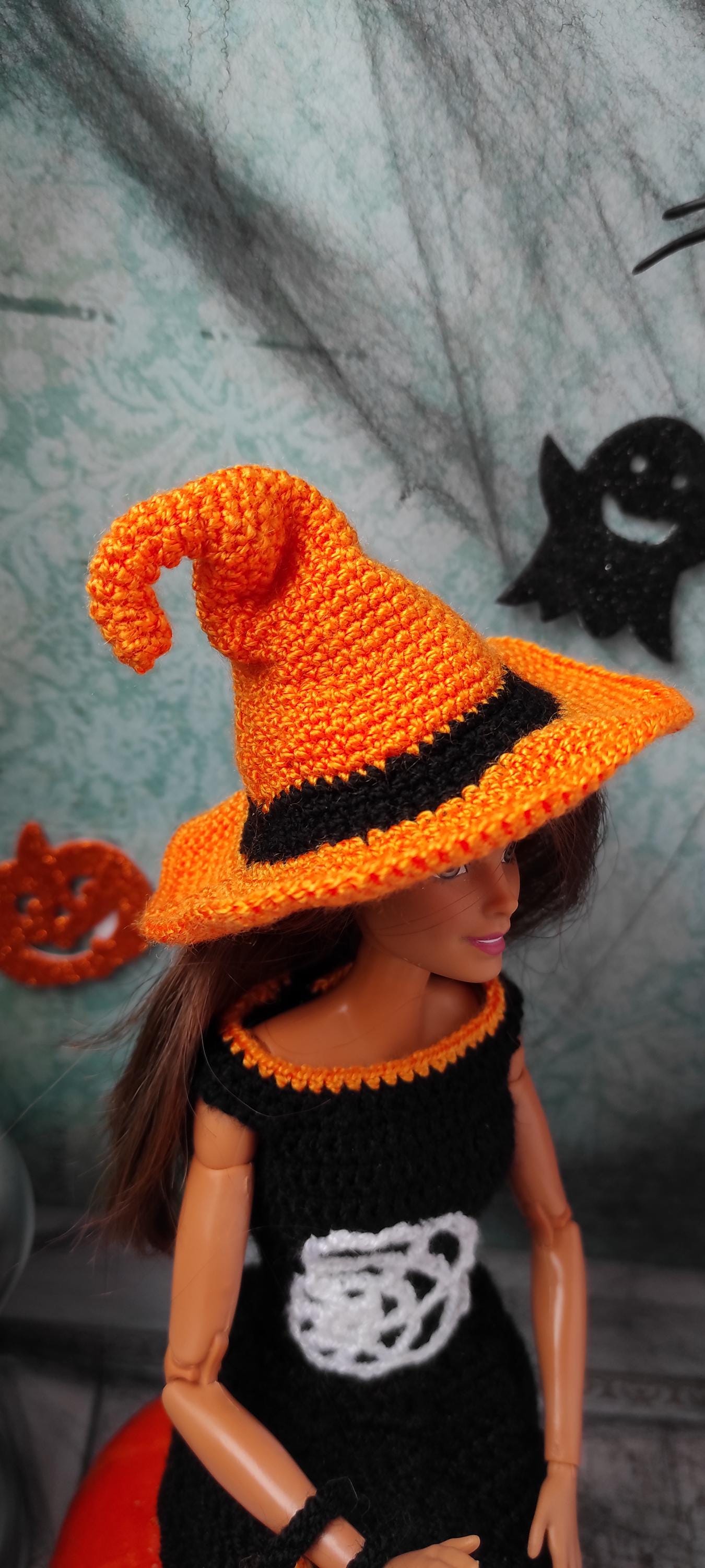 Halloween Outfit Set Für 17 Cm Puppen - Hexenhut, Kürbiskostüm & Mini-Schuhe