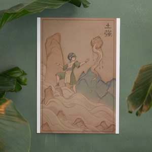 Collectible Toph Poster - Large Chinese Art Print for Fans