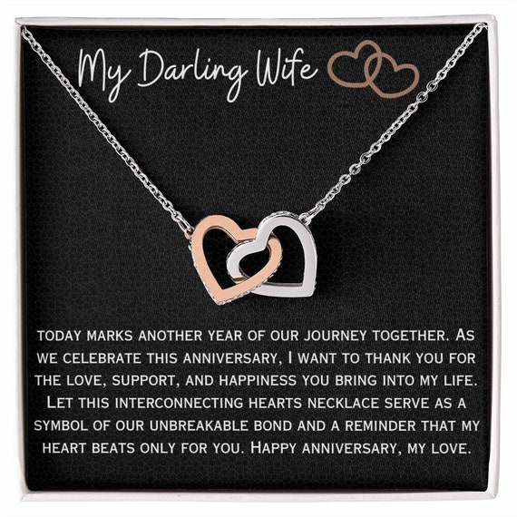 Heartfelt Wedding Anniversary Necklace For Wife – Silver Surgical Steel Heart Pendant