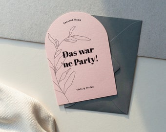 Dankeskarte zur Hochzeit "Verano" / Danksagung / minimalistisch & modern