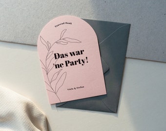 Dankeskarte zur Hochzeit "Verano" / Danksagung / minimalistisch & modern