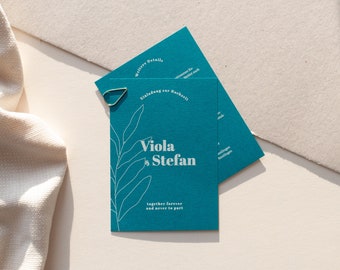 Einladungskarte zur Hochzeit "Verano" / Hochzeitseinladung / minimalistisch & modern