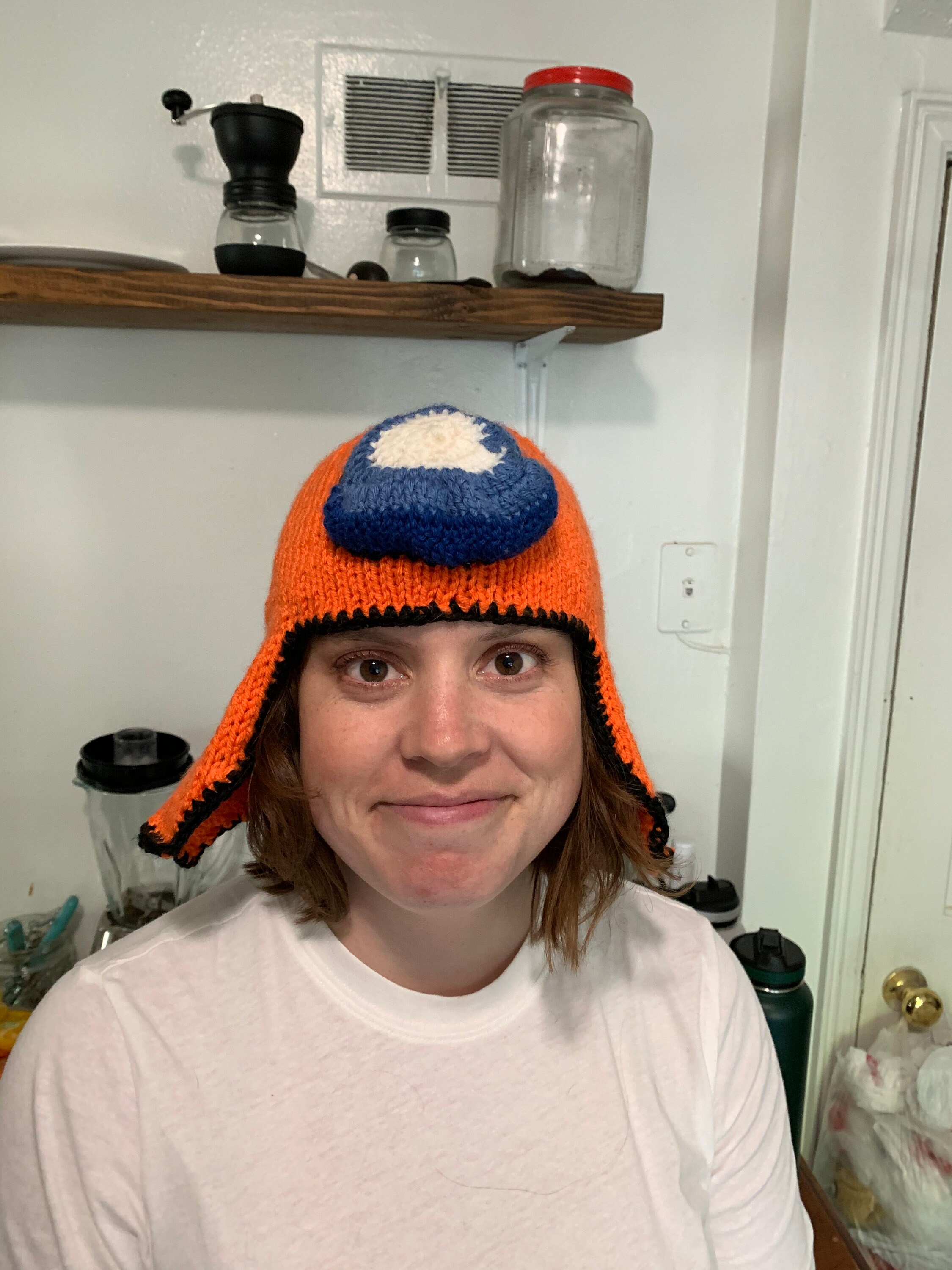 Orange Among Us Hat Home Etsy