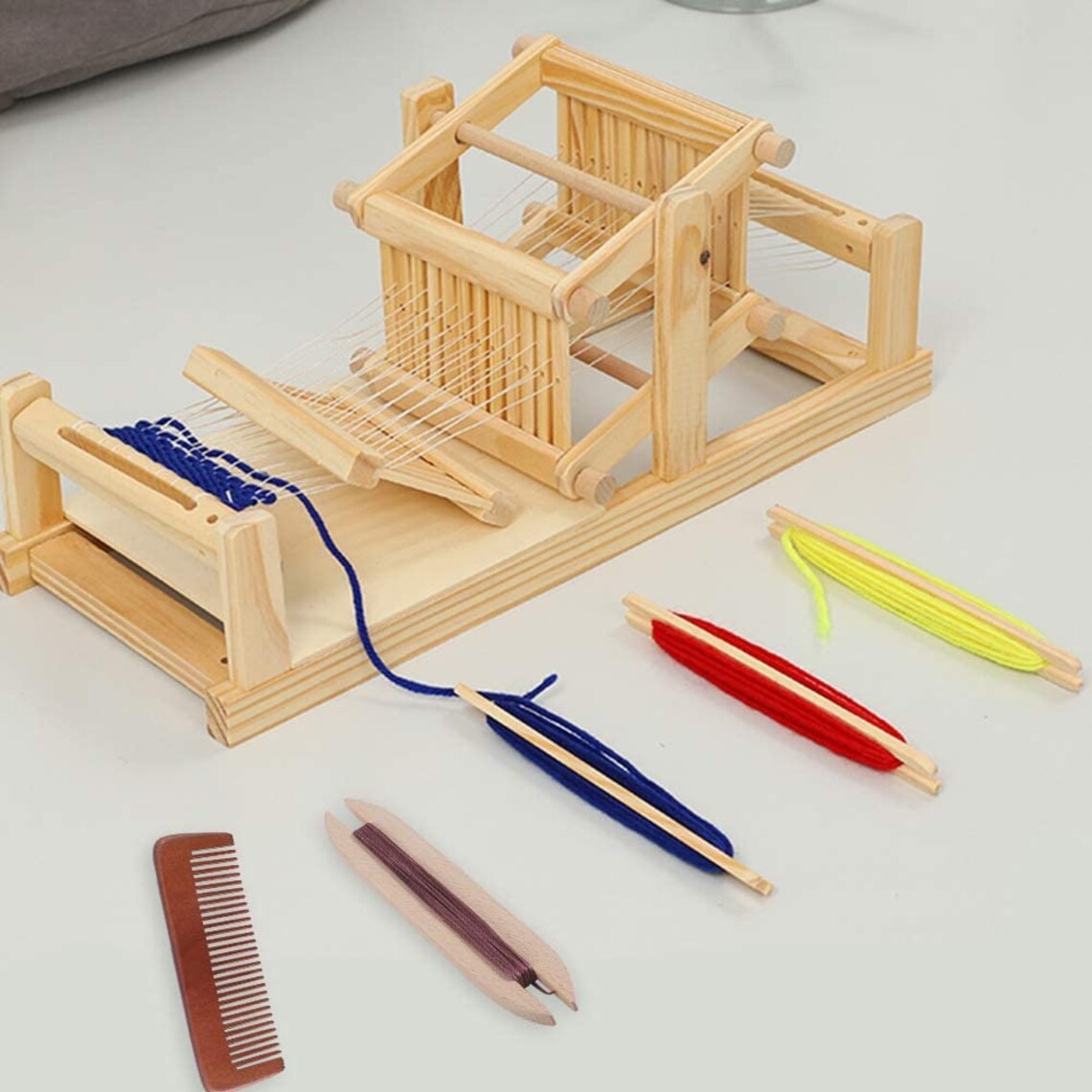 Weaving Tool Kit Including 1 Pc Wood Knitting Looms Shuttle Etsy