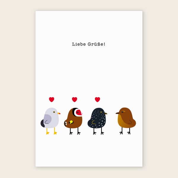 Postkarte "Liebe Grüße"