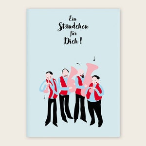 Folding card &quot;A serenade for you&quot; with envelope