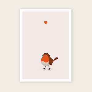 Postkarte "Rotkehlchen" – für Kinder