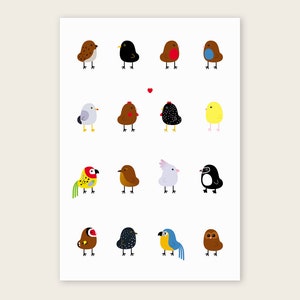 Postkarte "Vögel"