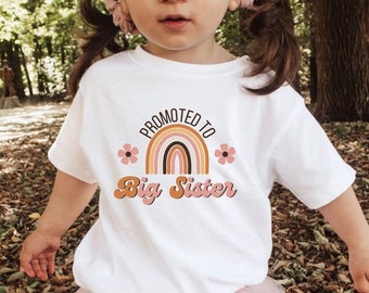 children's clothing: Big sister Tshirt, baby announcement, personalised gift siblings, pregnancy reveal, kids tee, cute T-shirt, new sister