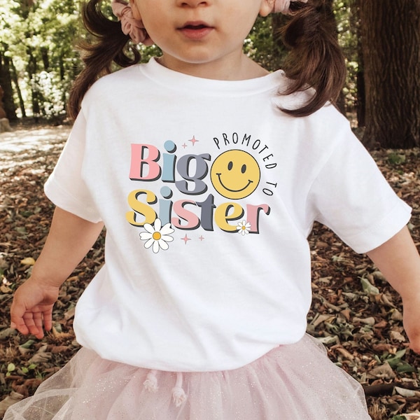 children's clothing: Big sister Tshirt, baby announcement, personalised gift siblings, pregnancy reveal, kids tee, cute T-shirt, new sister