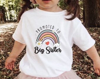 children's clothing: Big sister Tshirt, baby announcement, personalised gift siblings, pregnancy reveal, kids tee,  cute T-shirt, new sister