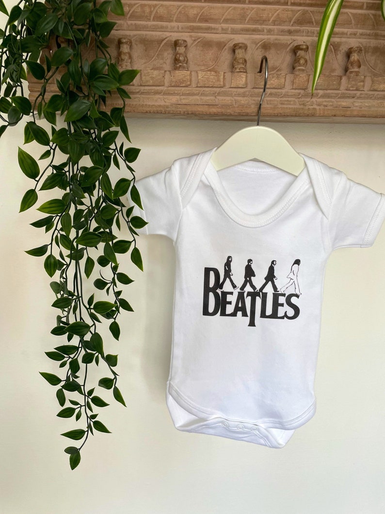 The Beatles baby unisex vest, baby grow, onesie, Great gift for a new baby or baby shower, Baby clothing, personalised baby item, indie rock 