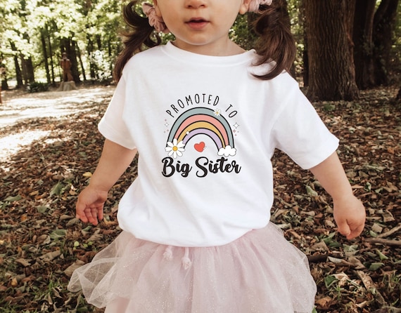 Kids Awesome Promoted To Big Sister T Shirt - New Baby Sibling Kids Awesome Promoted To Big Sister T Shirt - New Baby Sibling