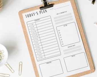 Printable Daily Time Blocking Planner: One Day Schedule (PDF)