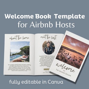 Welcome Book Template for Airbnb Hosts, Vacation Rental Binder, Guestbook, Host Template for VRBO, Welcome Guide Bundle, Rental House Manual