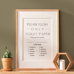 Septic System Sign, Sensitive Plumbing Sign, Do Not Flush Bathroom Printable, Airbnb Host Printable, VRBO Host Sign, Instant Download, PDF