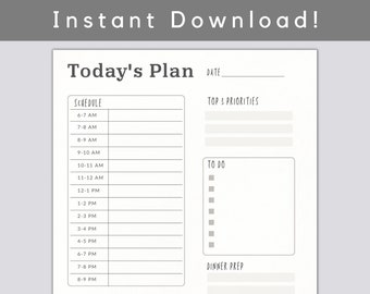Printable Daily Time Blocking Planner: Timebox Schedule (PDF)