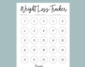 25 lb Weight Loss Tracker Printable: Fitness Goal Chart (Digital Download)