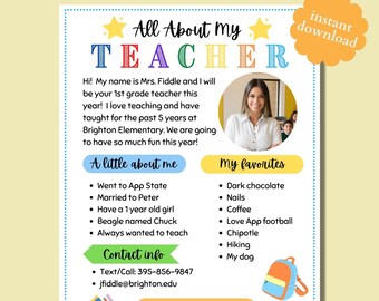 Get to Know Me Template Etsy
