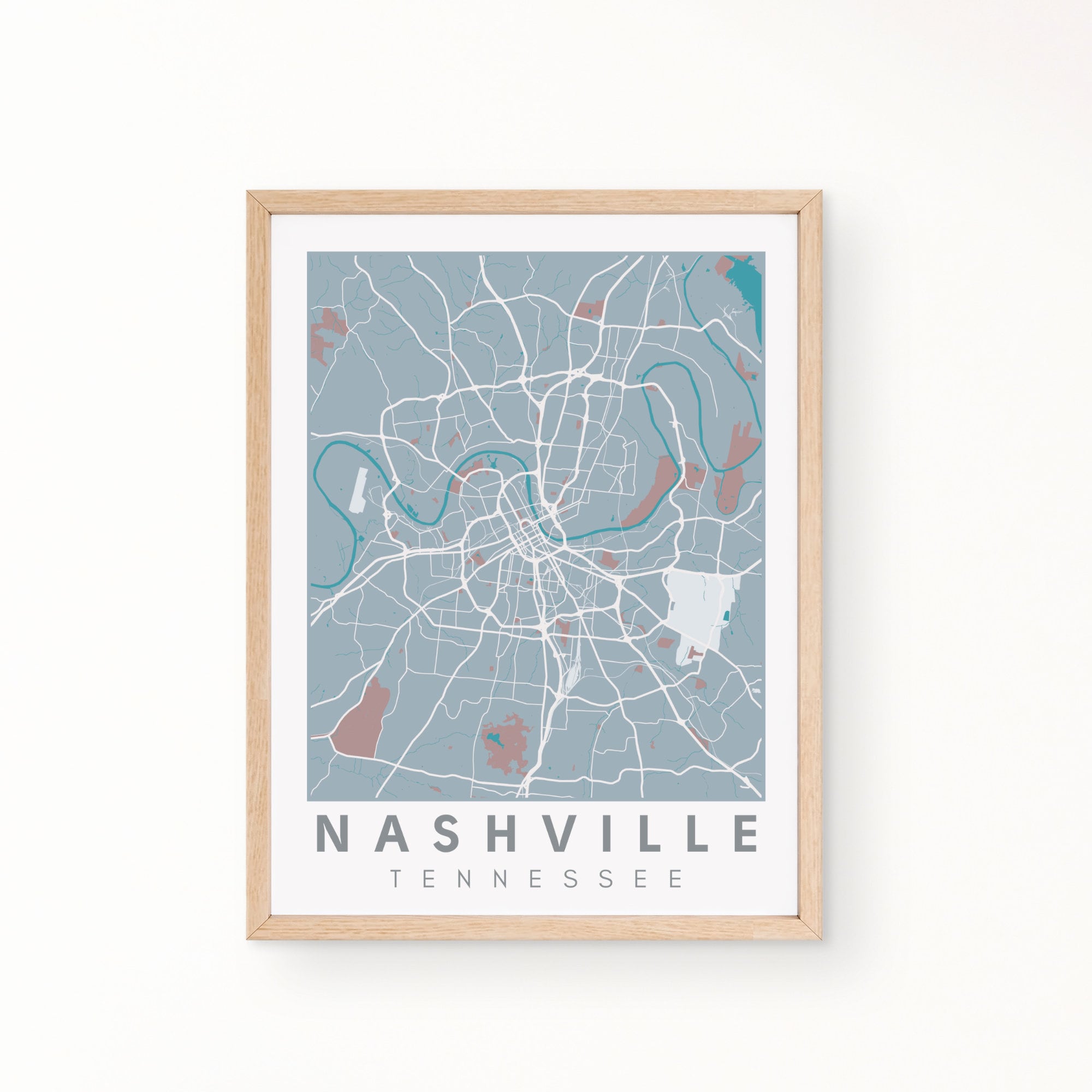 Nashville TN Map Art Print: Music City Gift (digital Download) - Etsy, image size:2000x2000