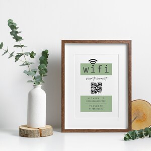 Wifi Printable, Wifi QR Code Sign, Editable Wi-fi Template, 1 Page Sign ...