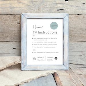 Rental House TV Instructions, Airbnb TV Directions, VRBO Instructions