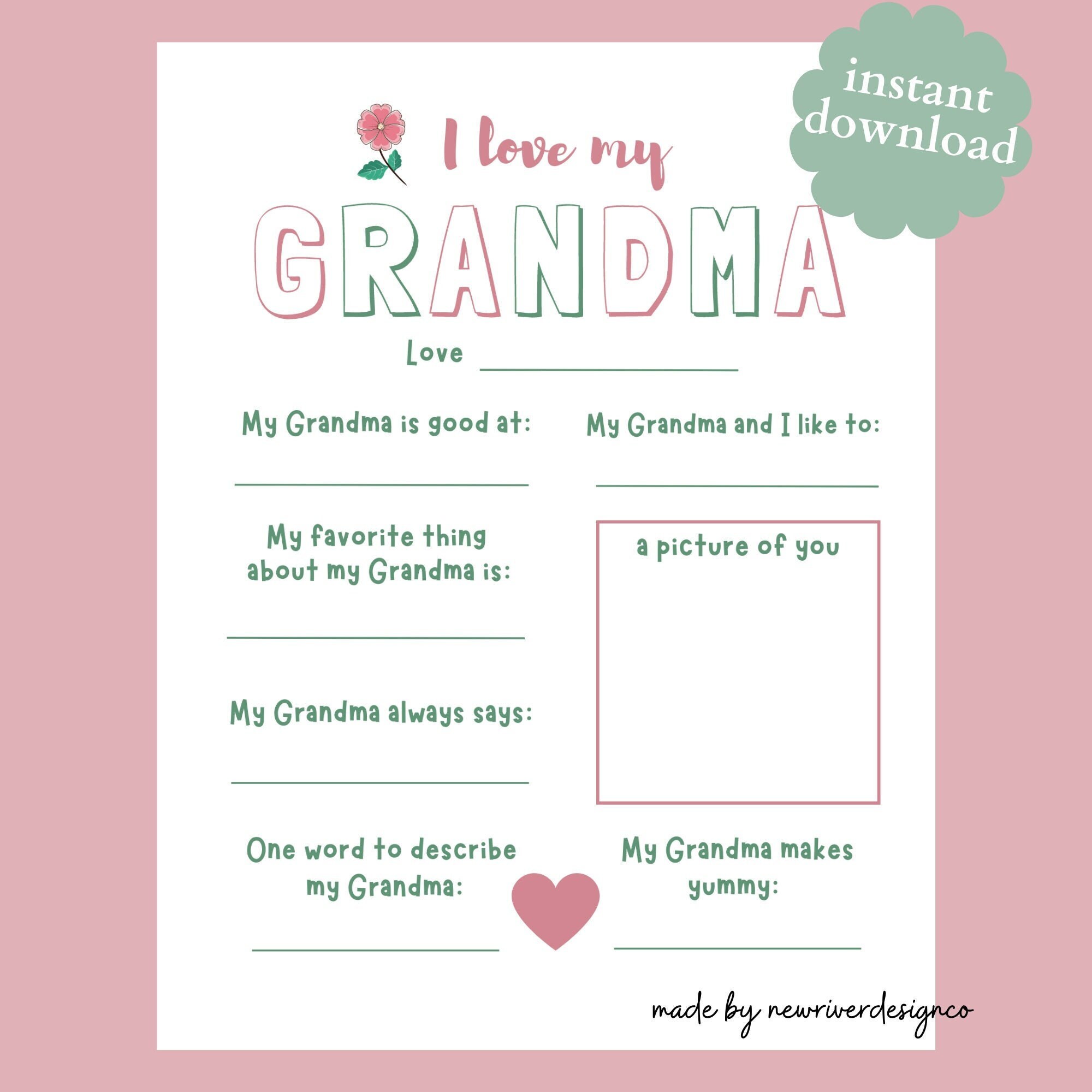 i-love-my-grandma-printable-mother-s-day-questionnaire-all-about-my-granny-grandparents-day-gift-elementary-school-grandma-printable-etsy for All About My Grandma Printable Free I Love My Grandma Printable, Mother's Day Questionnaire, All About My Granny, Grandparents Day Gift, Elementary School Grandma Printable - Etsy for All About My Grandma Printable Free