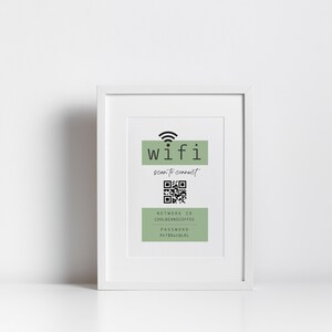Wifi Printable, Wifi QR Code Sign, Editable Wi-fi Template, 1 Page Sign ...
