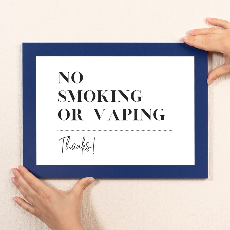 No Smoking Printable Sign Please No Smoking No Vaping - Etsy