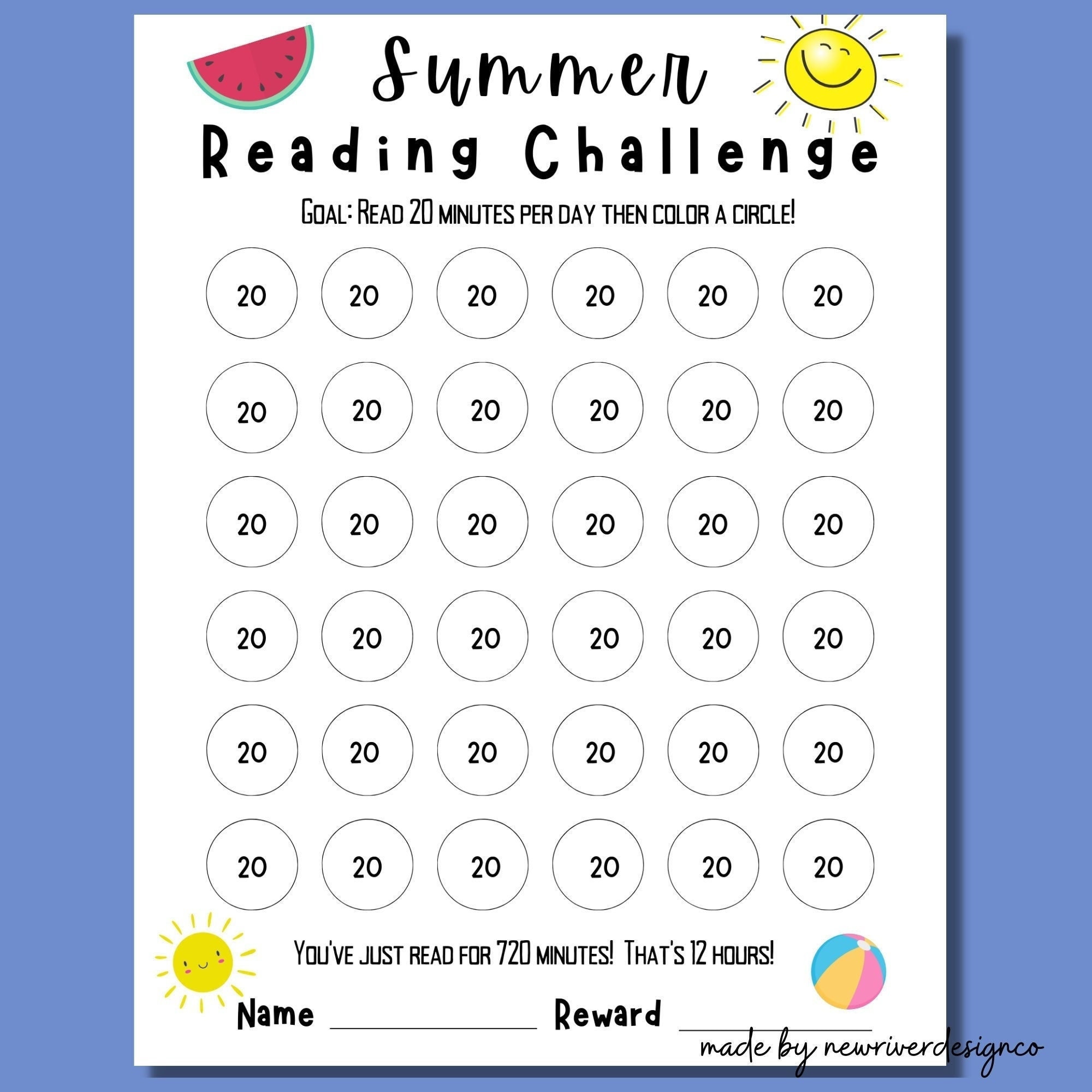 Summer Reading Challenge for Kids Summer Reading Log Etsy