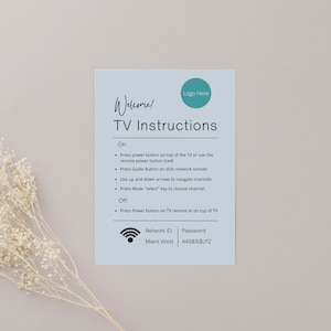 Rental House TV Instructions, Airbnb TV Directions, VRBO Instructions