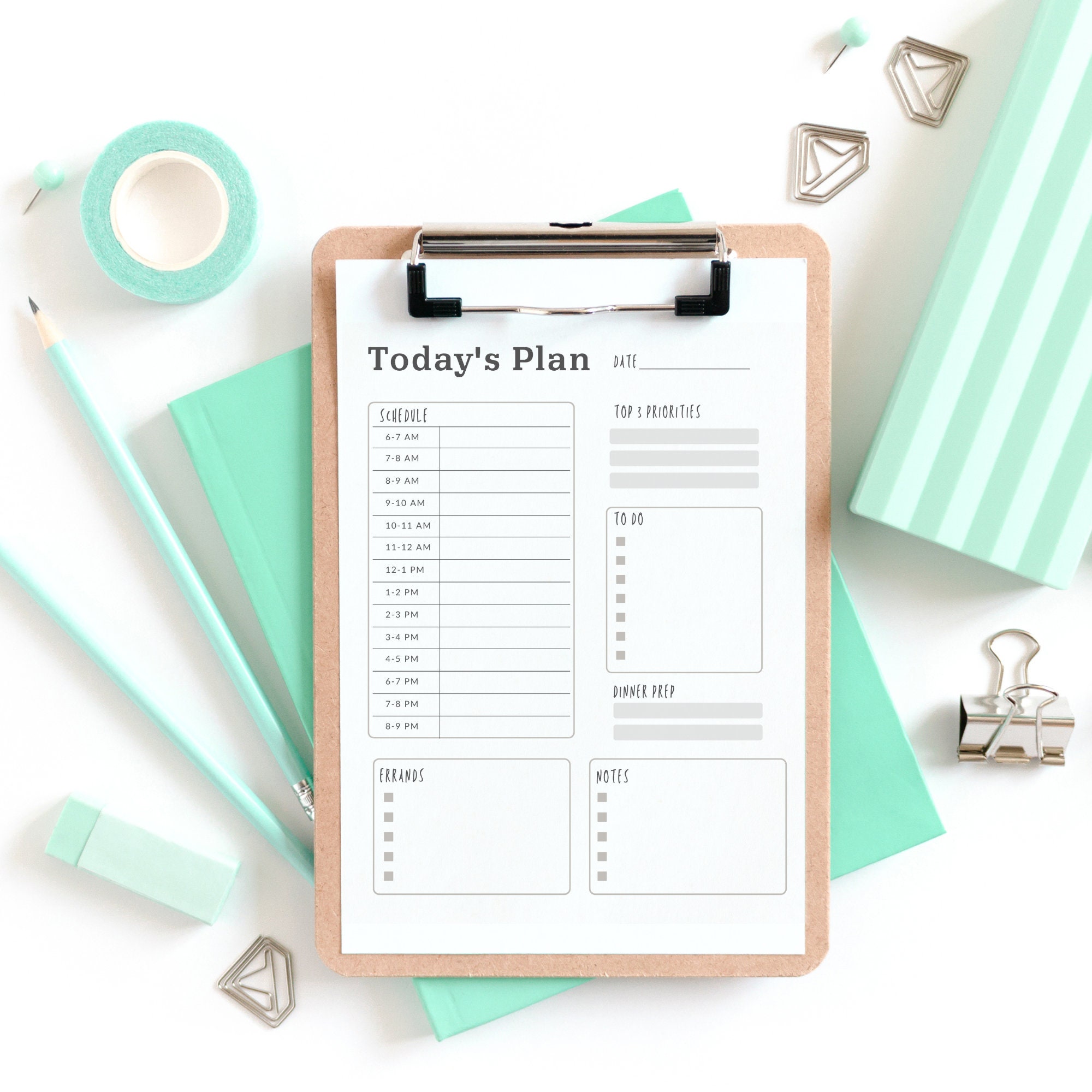 Printable Time Blocking Planner: Daily Schedule Template (PDF) - Etsy
