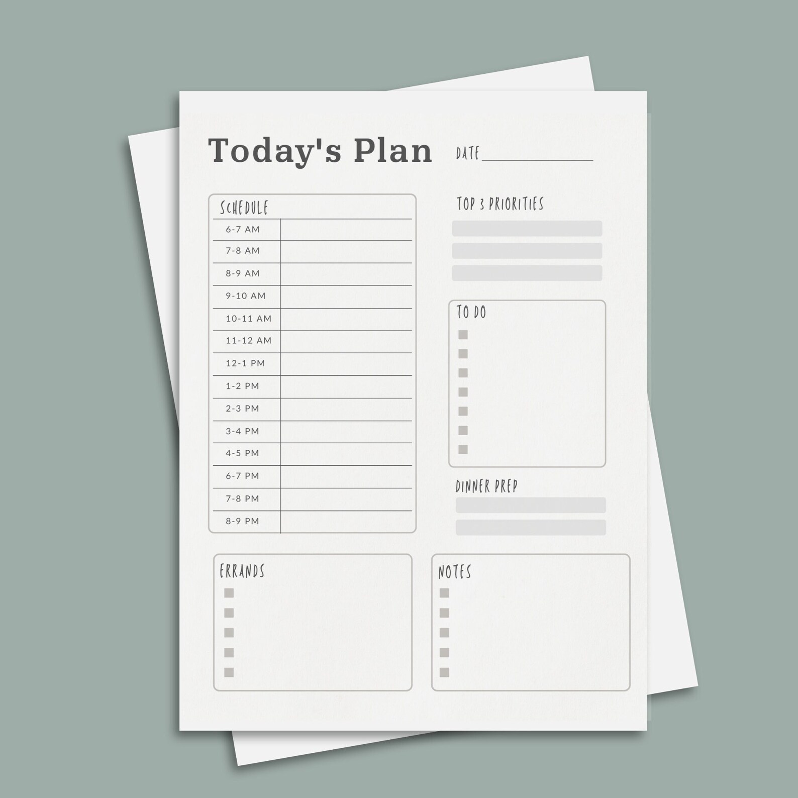 Printable Time Blocking Planner: Daily Schedule Template (PDF) - Etsy