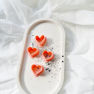 Heart Set Valentine Polymer Clay Cutters|4 designs | Valentines Day Clay Cutters| Valentine&#39;s Dangle