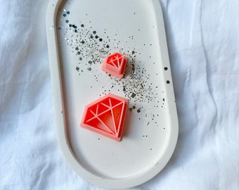 Valentine's Day Diamonds Heart Clay Cutter, Valentines Polymer