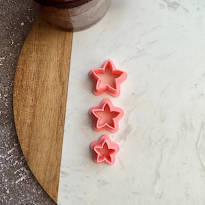 Triple Flower Christmas Polymer Clay Cutters, Winter Clay Cutters, Christmas Tree Cutters/ Christmas clay cutter