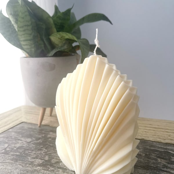 Large Palm Leaf Shaped Candle, Palm Shaped Candle, Leaf Shaped Candle, Soy Wax Candle, Boho Candle, Large Candle