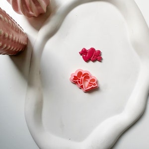Valentine&#39;s Day Hearts Brought Together Clay Cutter | Valentines Day Clay Cutters| Valentine&#39;s Dangle