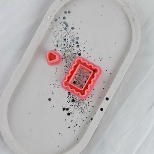 Valentine&#39;s Day Stamp Mark Polymer Clay Earring Cutter | Valentines Day Clay Cutters| Valentine&#39;s Dangle
