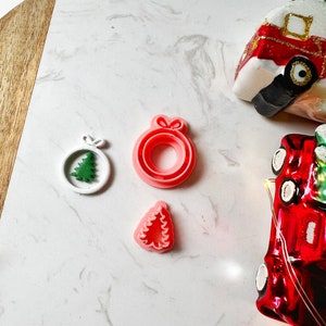Christmas Toy Outline with Tree Clay Cutter, Winter Earring Cutters, Christmas Clay Cutters, Christmas Embossed cutter, Christmas earrings