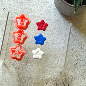 4th of July Clay Cutter, USA stars  Clay Cutter, Star Clay Cutter. Flag of USA. USA clay cutter