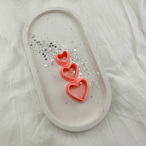 Triple Heart Valentine Polymer Clay Cutters| Valentines Day Clay Cutters| Valentine&#39;s Dangle