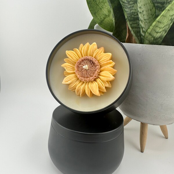 Sunflower Candle Etsy