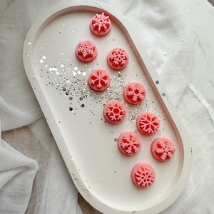 Christmas Snowflake Stamps Polymer Clay Stamps | Christmas clay cutter| Snowflake Christmas Debosser and Embosser Stamps for Polymer Clay