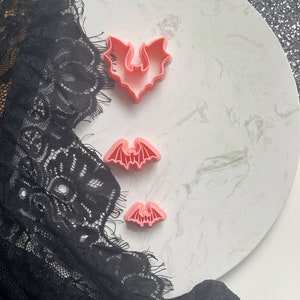 Bat Shape Cutter| Bat Polymer Clay Earring Cutter (embossing)| Halloween Clay Cutter |Fall clay cutter bundle| Fall Cutters