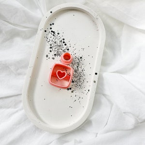 Valentine Combo 2 Polymer Clay Cutter| Valentines Day Clay Cutters| Valentine&#39;s Dangle