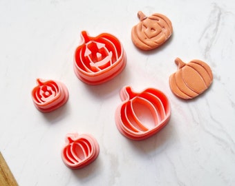 Pumpkin Polymer Clay Earring Cutter (Embossing)| Halloween Clay Cutter |Fall clay cutter| Fall Cutters