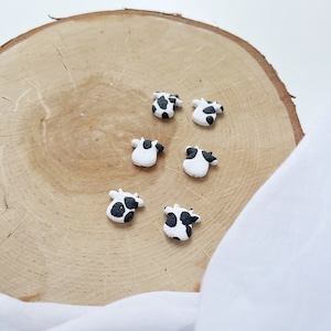 Polymer Clay Earrings | Cow Print | Black Cow Print | Cows | Cow Print Earrings | Cow Earrings | Stud Earrings |