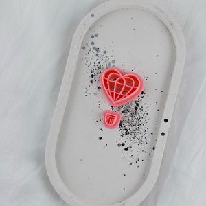 Valentine&#39;s Day Love Balloon Clay Cutter, Valentines Polymer Clay Cutter | Valentines Day Clay Cutters| Valentine&#39;s Dangle